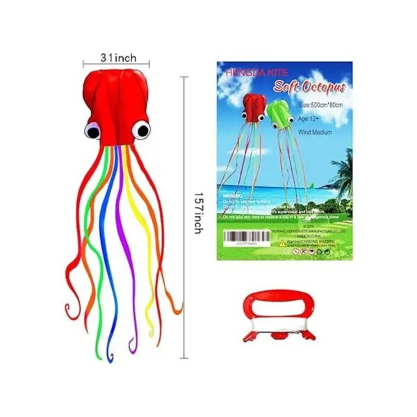 Hengda kite Pack 2 Colors Beautiful Large Easy Flyer Kite_2