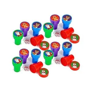 24 sellos de plástico de colores brillantes surtidos de_1