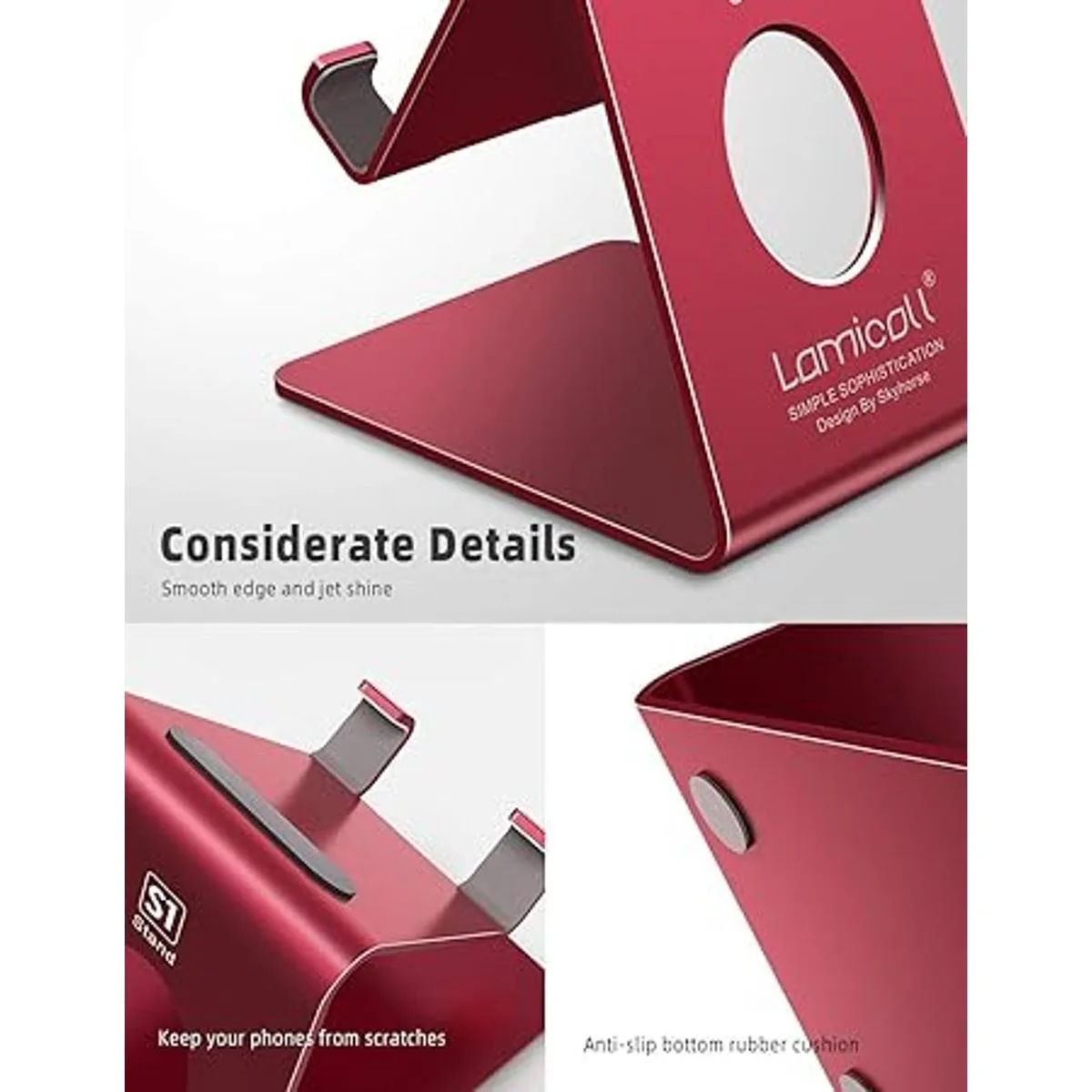 Lamicall Soporte para teléfono celular base para_5