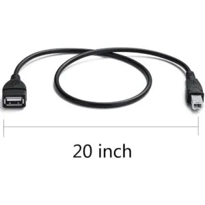 Paquete de 2 cables USB 2.0 A hembra a USB B macho para_3
