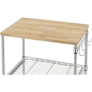 Finnhomy Carrito de cocina con ruedas de alambre de 3_5