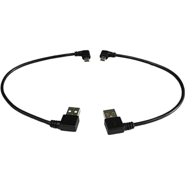 CERRXIAN Mini cable USB de 9 pulgadas mini USB de ángulo_2