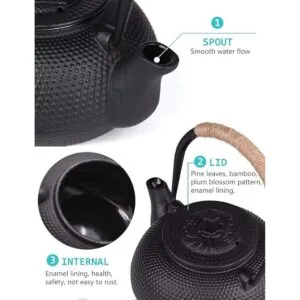 TOWA Workshop Tetsubin Tetera de hierro fundido con_4