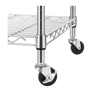 Finnhomy Carrito de cocina con ruedas de alambre de 3_7