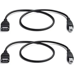 Paquete de 2 cables USB 2.0 A hembra a USB B macho para_1