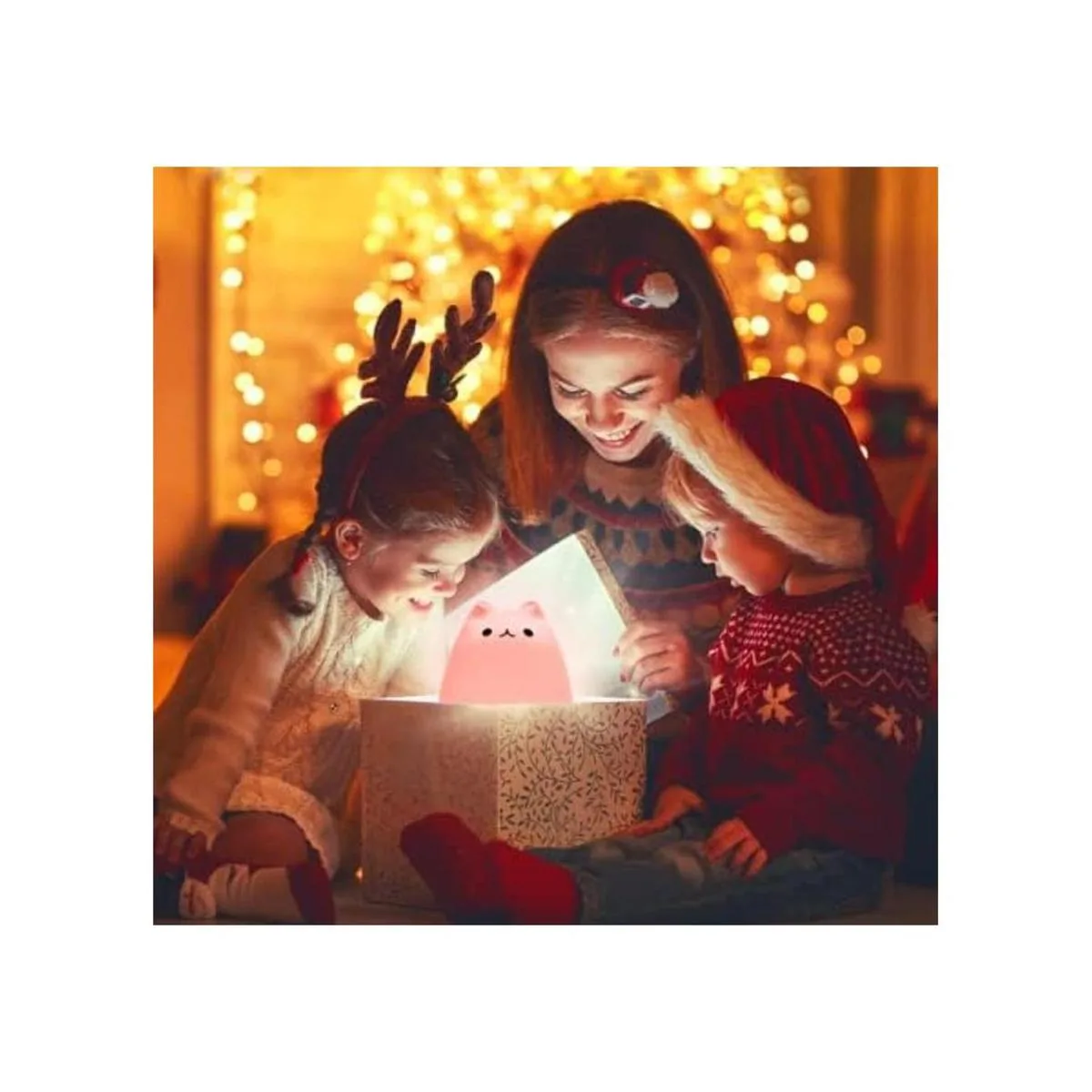 Litake Lámpara LED nocturna de gatito de silicona_4