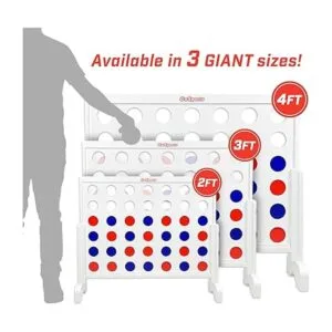 GoSports Juego gigante de madera 4 en una fila de 3 pies_2