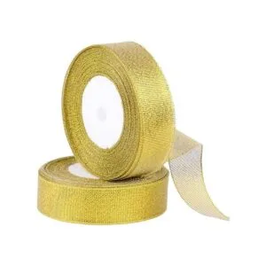 Feyarl Cinta dorada metálica con purpurina de 1.0 in 2_3