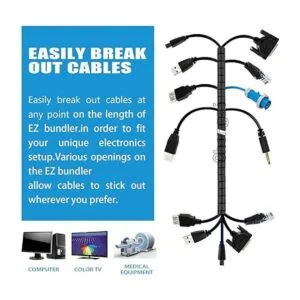 Chengsi Organizador de funda de cable de 118 pulgadas_4