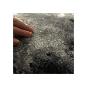 SYROVIA Grey Moon Round Area Rug 2 in Diameter Bedroom_3