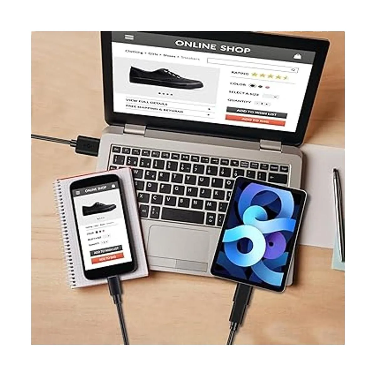 Cable de carga de repuesto para Amazon Fire TV tablet_2