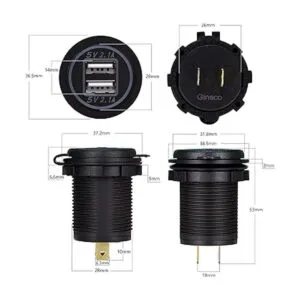 Ginsco cargador USB dual enchufe toma de corriente 2.1A y_2