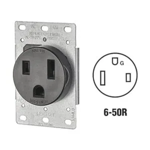 Leviton 5374S00 50 amperios 250 voltios receptáculo de_3