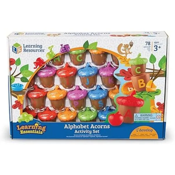 Bellotas con las letras del abecedario para ayudar a los_6