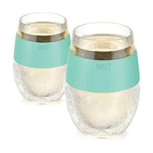 Host Juego de 2 tazas de vino congeladas de plástico con_1