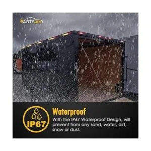 Luces LED rectangulares 7 color rojo y 7 color amarillo._6