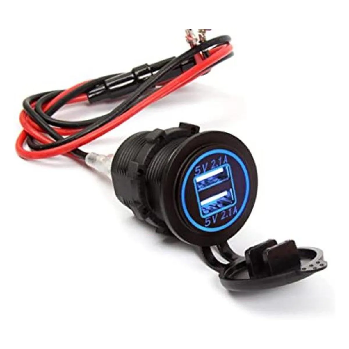 Ginsco cargador USB dual enchufe toma de corriente 2.1A y_1