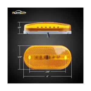 Luces LED rectangulares 7 color rojo y 7 color amarillo._4