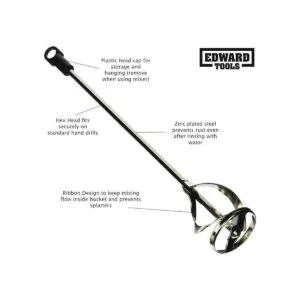 Edward Tools mezclador de pintura y lodo para taladro en_2