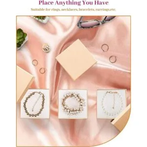 MESHA Cajas para joyería de 3.5 x 3.5 x 1 pulgadas de_4