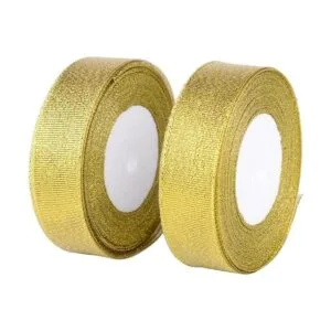 Feyarl Cinta dorada metálica con purpurina de 1.0 in 2_2