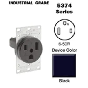 Leviton 5374S00 50 amperios 250 voltios receptáculo de_4