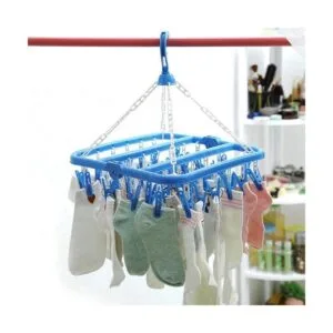 Groupcow Tendedero con clip y percha para ropa 32 clips_6