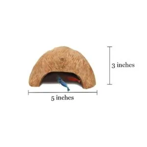 SunGrow Cueva de camarones de acuario de coco accesorios_6