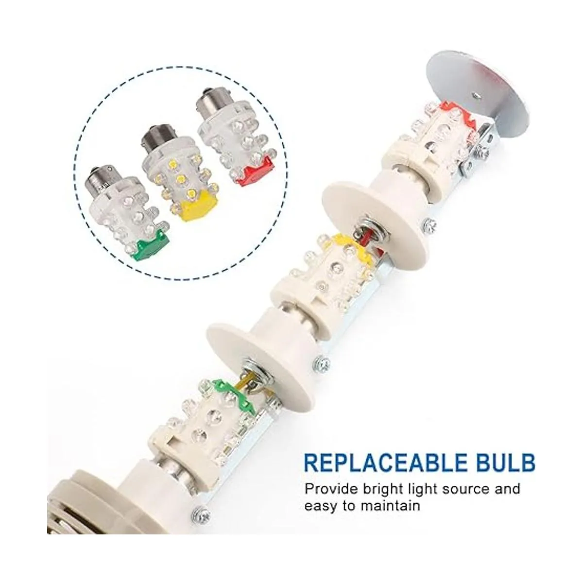 Baomain Luz de señal industrial columna LED alarma_3
