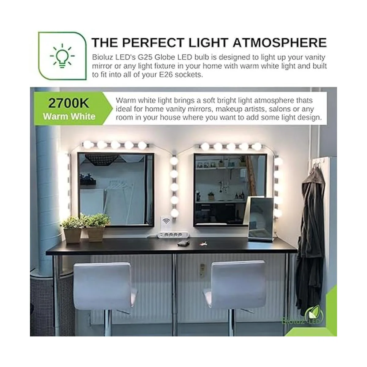 Bioluz LED focos en forma de globo con luz LED ajustable_2