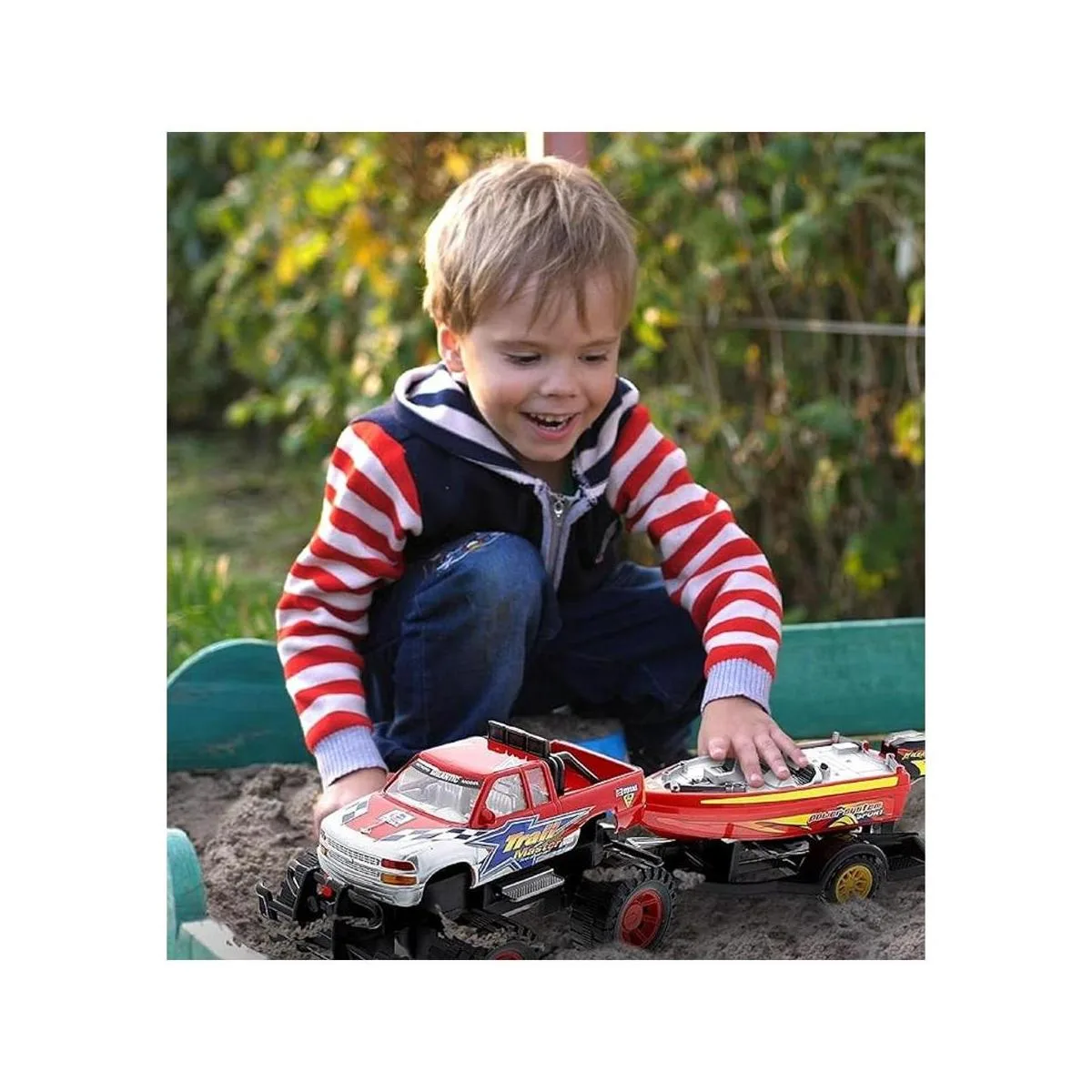 Mozlly Monster Truck Trailer Speed Boat Juego de juego_4