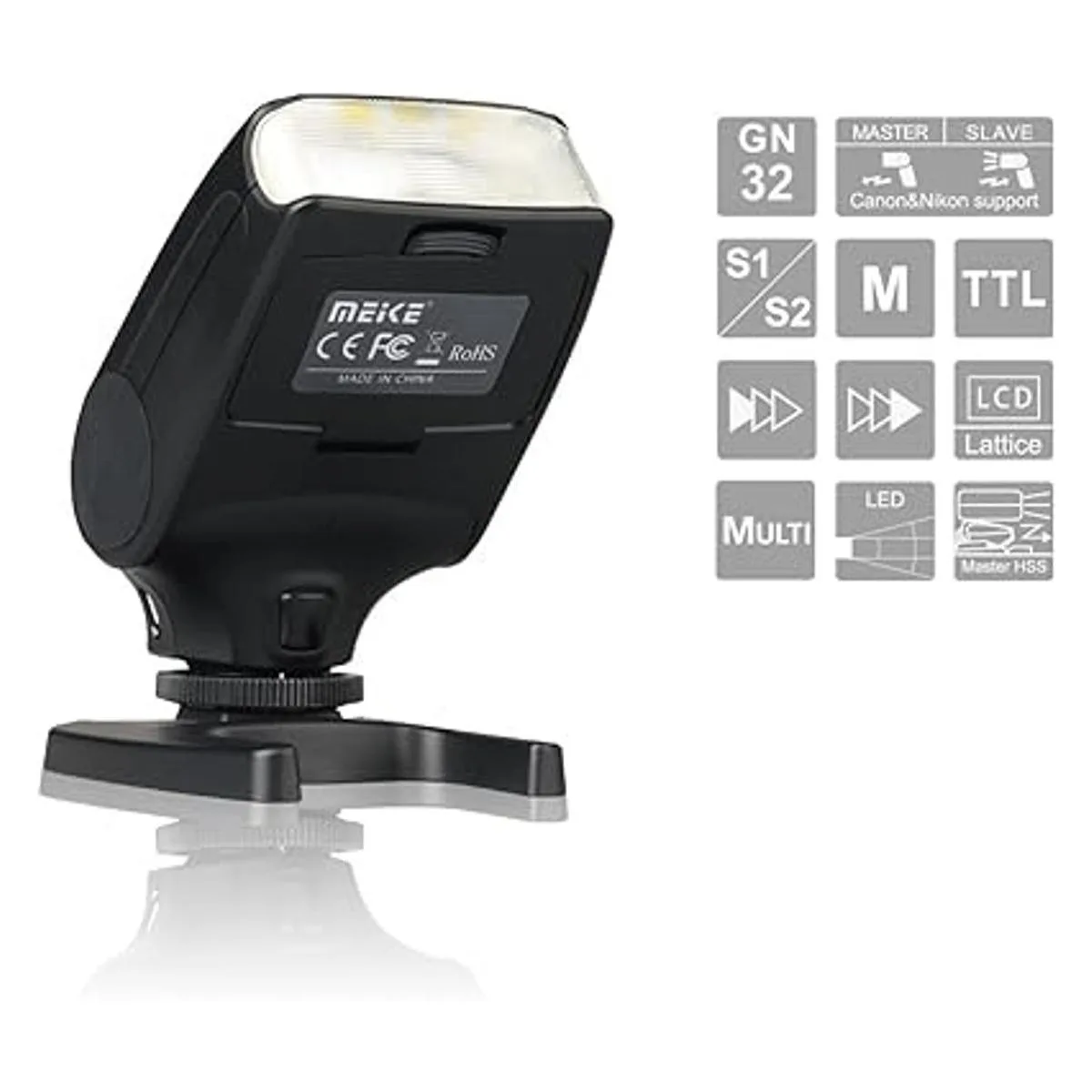 MEIKE MK320S Mini TTL Speedlite Flash automático para_3