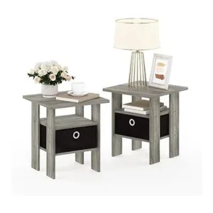 Mesa de noche con cajón Furinno Madera_4