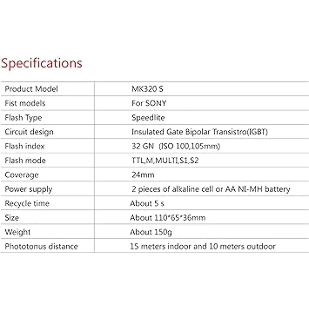 MEIKE MK320S Mini TTL Speedlite Flash automático para_4
