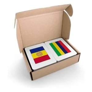 CARDDIA Colección completa de 240 tarjetas de banderas de_2
