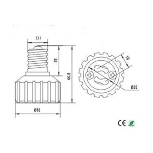 ESimpo Paquete de 6 adaptadores de enchufe de luz E17 a_2