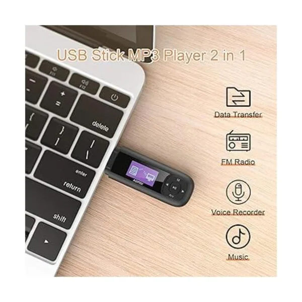 AGPTEK U3 USB Stick Mp3 reproductor de música de 8 GB_3