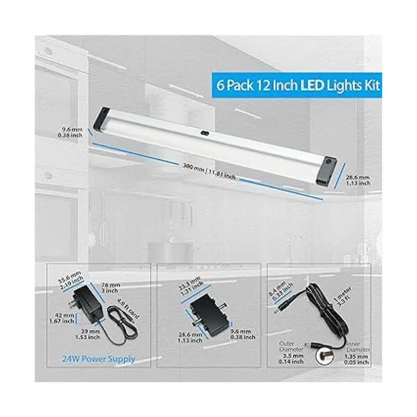 6 paneles de iluminación LED para debajo del gabinete_5