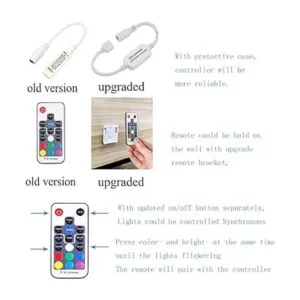 Mini mando a distancia para tiras de luces LED de un solo_5