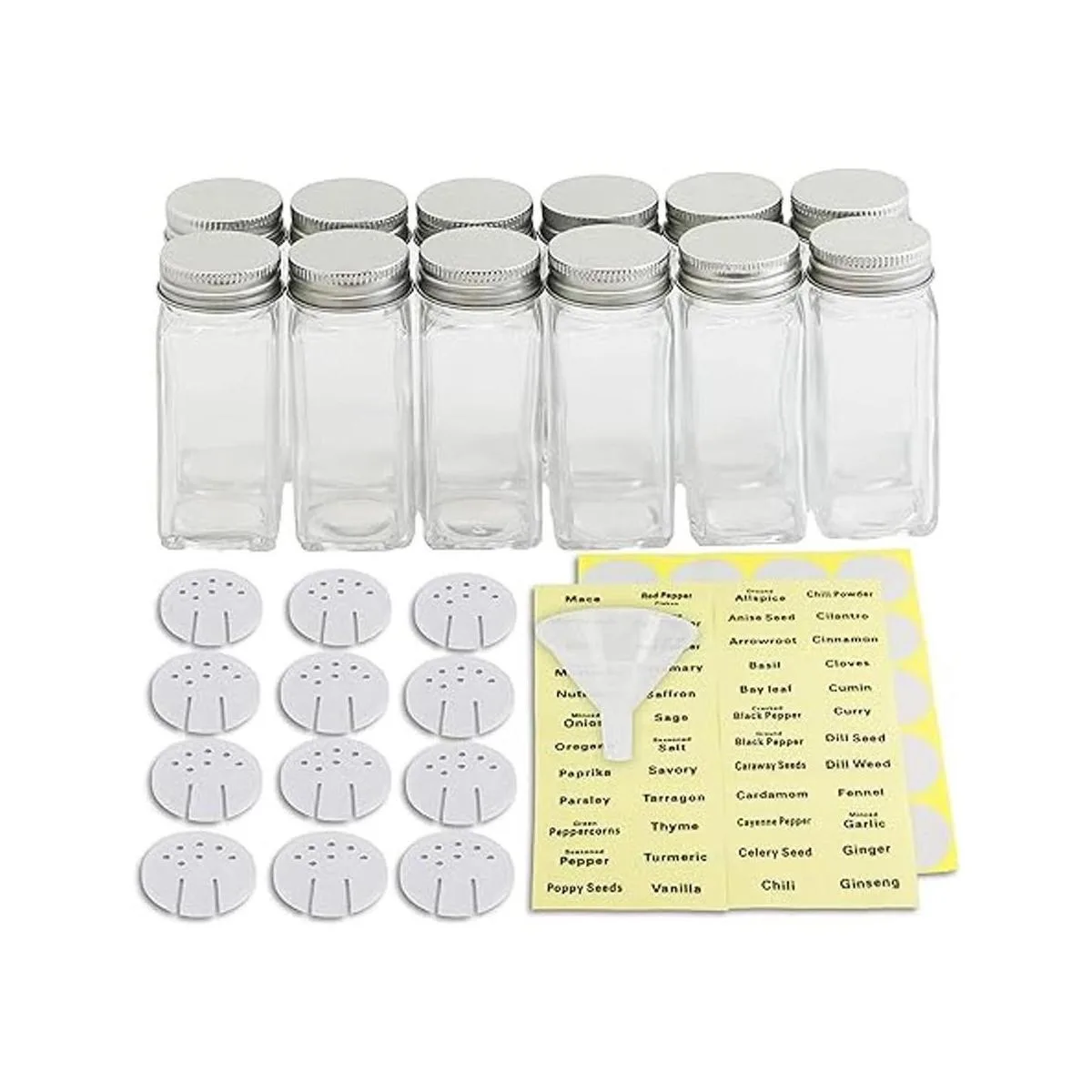 SimpleHouseware Tarros de especias cuadrados de 4 onzas_2