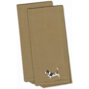 Carolines Treasures BB3402TNTWE Basset Hound Juego de 2_1