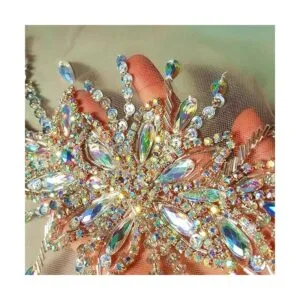 Exquisitos parches de cristal brillante hechos a mano de_6