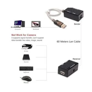 DTECH Adaptador de extensión USB a RJ45 Extender sobre_3