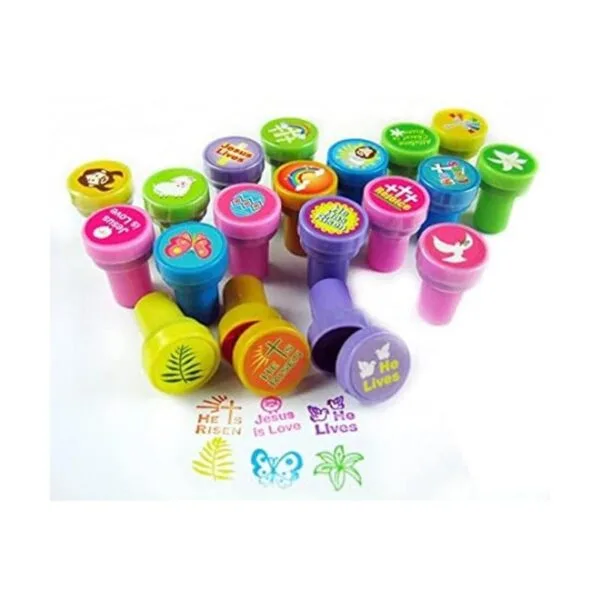 24 Pcs Vive Jesús Stampers para niños_3