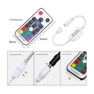 Mini mando a distancia para tiras de luces LED de un solo_3