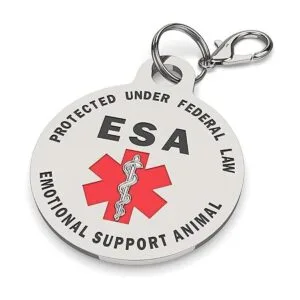 K9King Símbolo de alerta médica rojo de doble cara con_2