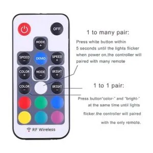 Mini mando a distancia para tiras de luces LED de un solo_6