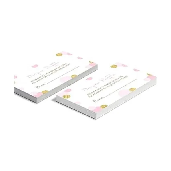Baby Shower pañal Rifa Juego Las Niñas Invitar Insert Card_2