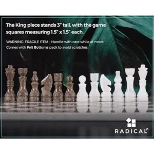 RADICALn Juego de ajedrez de torneo Staunton gris y blanco_2