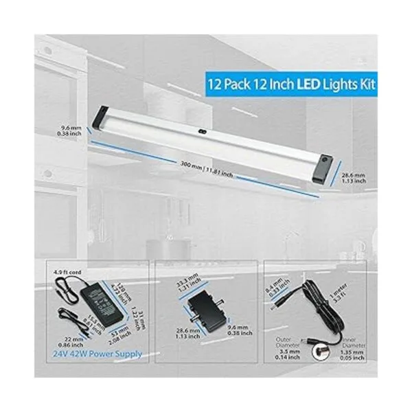 12 paneles de iluminación LED para debajo del gabinete_5